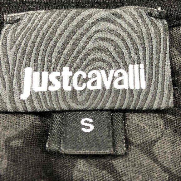 JUST CAVALLI Roberto Cavalli Grey Gray 100% Cotton Tee Tshirt Burnout Small S - Picture 5 of 7